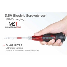MST Electric Big Torque Screwdriver 1 N.m 2 Speed Rechargeable USB C Bit Set
