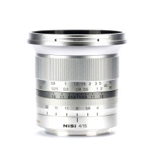 NiSi 15mm f/4 Sunstar Super Wide Angle Full Frame ASPH Lens Silver Sony E Mount