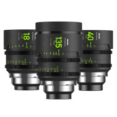 NiSi ATHENA PRIME Full Frame Cinema Lens ADD-ON Kit 3 Lens 18 40 135 Case PL Mnt