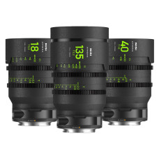 NiSi ATHENA PRIME Full Frame Cinema Lens ADD-ON Kit 3 Lens 18 40 135 Case RF Mnt